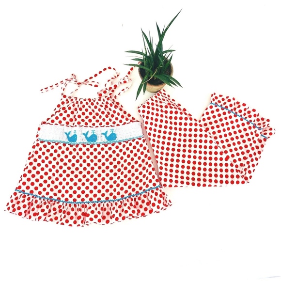 Anavini Size 6X Kids Shirt Pants Set Smock Orange - Picture 1 of 8